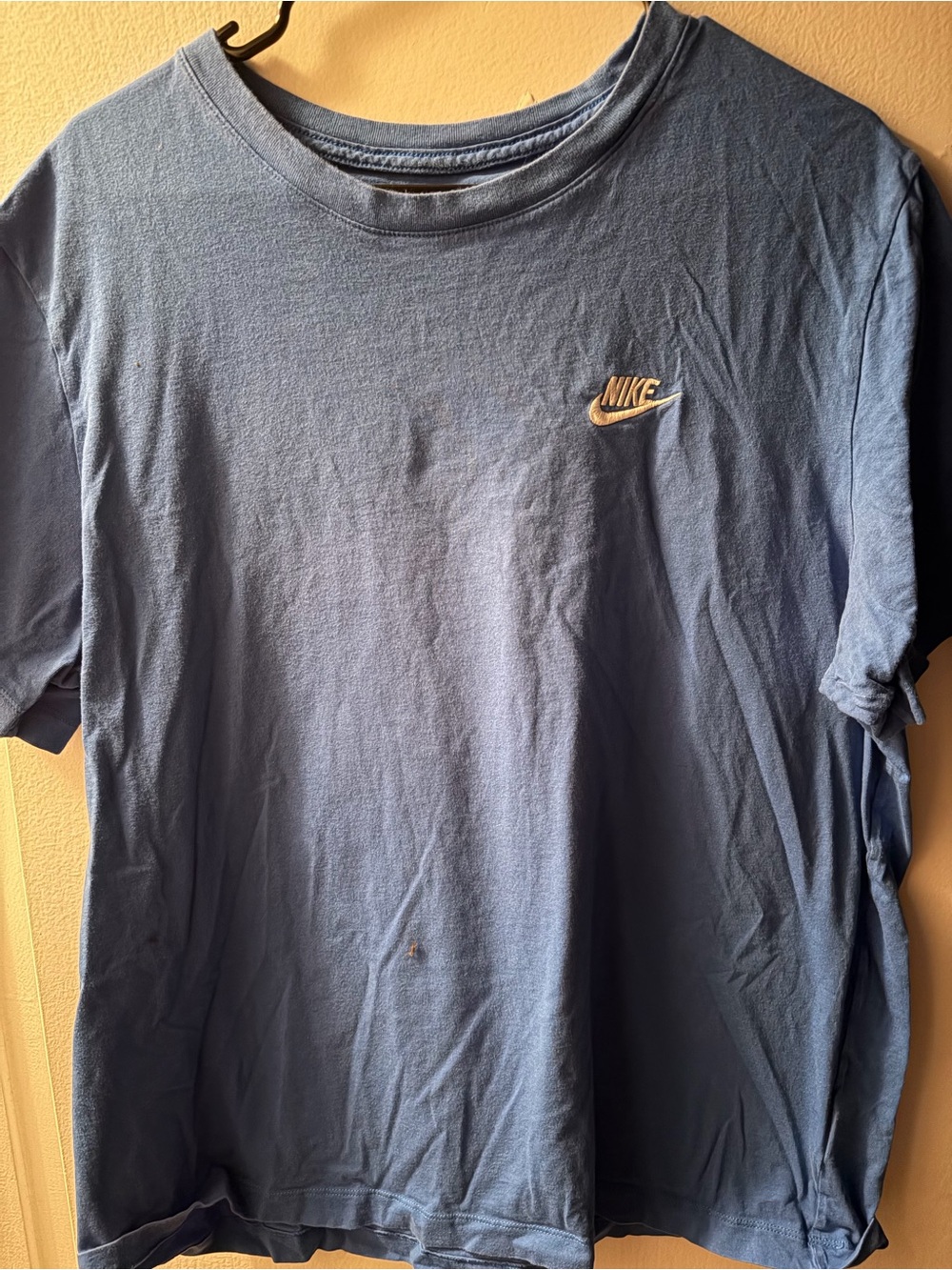 Nike  Blue Short-Sleeve Crewneck Tee with Embroidered Swoosh